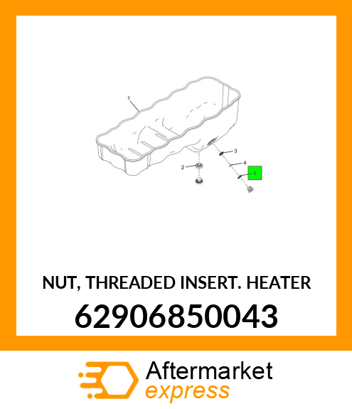 NUT, THREADED INSERT HEATER 62906850043