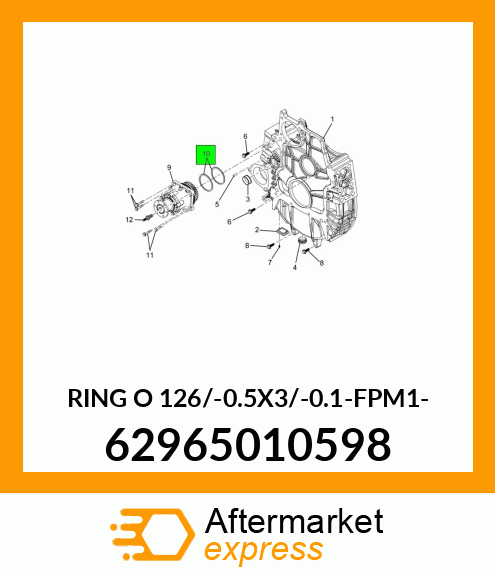 RING O 126/-0.5X3/-0.1-FPM1- 62965010598