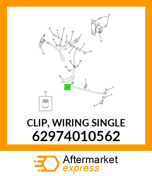 CLIP, WIRING SINGLE 62974010562