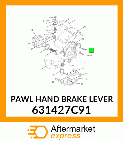 PAWL HAND BRAKE LEVER 631427C91