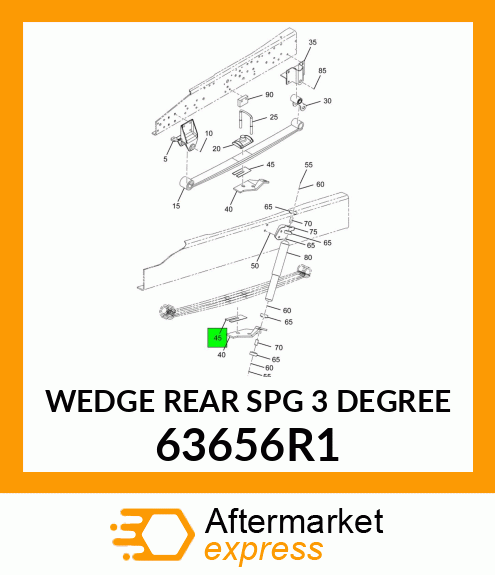 WEDGE REAR SPG 3 DEGREE 63656R1