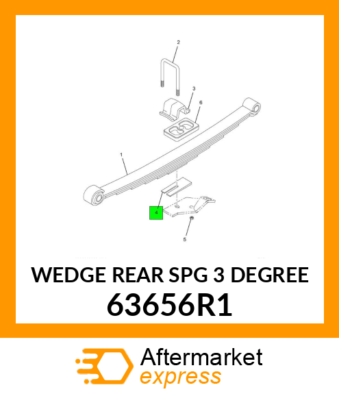 WEDGE REAR SPG 3 DEGREE 63656R1