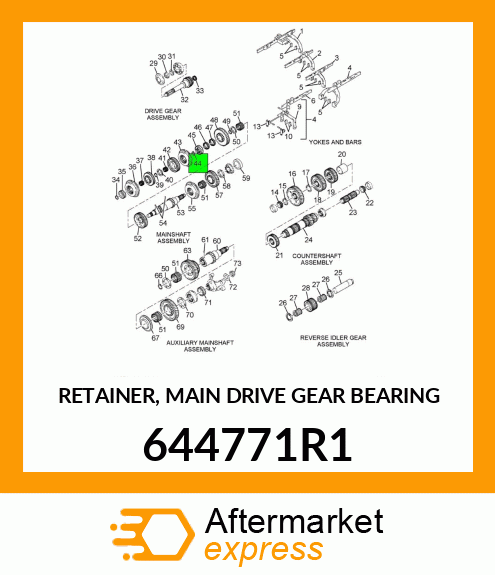 RETAINER, MAIN DRIVE GEAR BEARING 644771R1