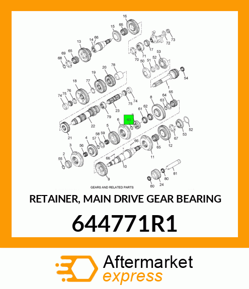 RETAINER, MAIN DRIVE GEAR BEARING 644771R1