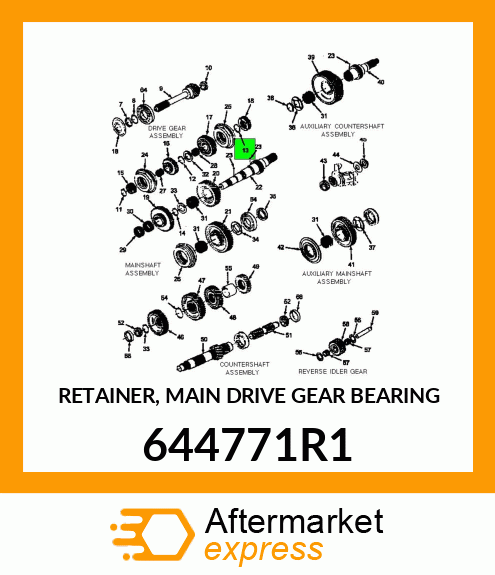 RETAINER, MAIN DRIVE GEAR BEARING 644771R1