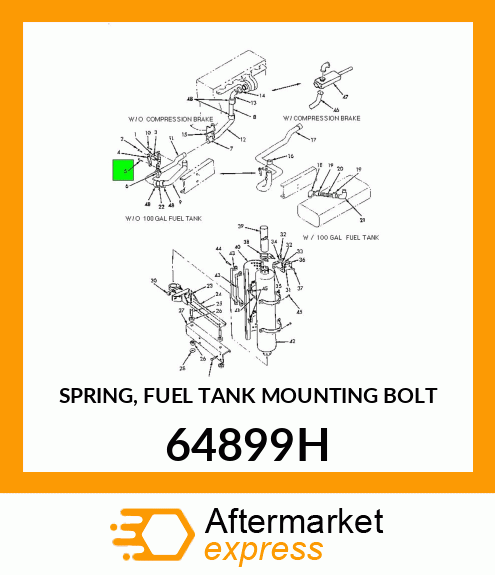 SPRING, FUEL TANK MOUNTING BOLT 64899H