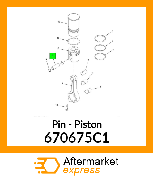 Pin - Piston 670675C1