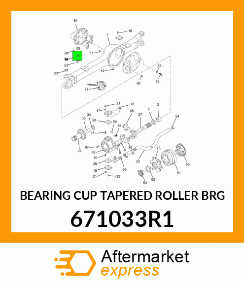 BEARING CUP TAPERED ROLLER BRG 671033R1