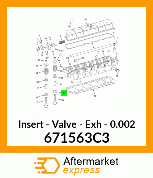 Insert - Valve - Exh - 0.002 671563C3