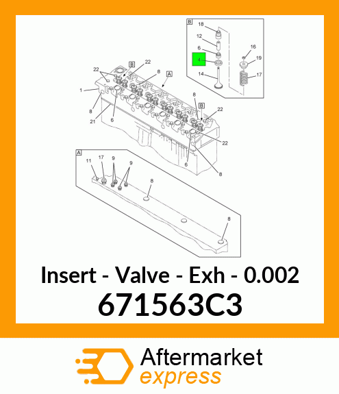 Insert - Valve - Exh - 0.002 671563C3