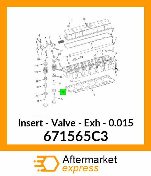 Insert - Valve - Exh - 0.015 671565C3