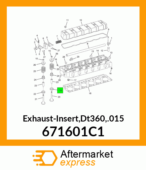 Exhaust-Insert,Dt360,.015 671601C1