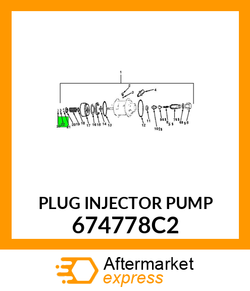 PLUG INJECTOR PUMP 674778C2