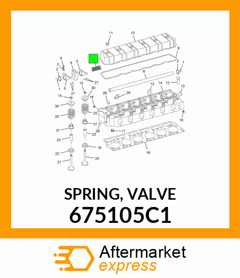 SPRING, VALVE 675105C1