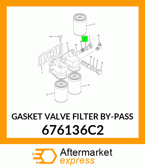 GASKET VALVE FILTER BY-PASS 676136C2