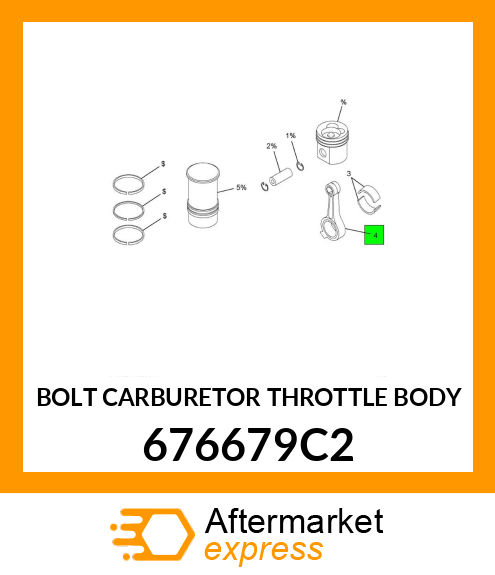 BOLT CARBURETOR THROTTLE BODY 676679C2