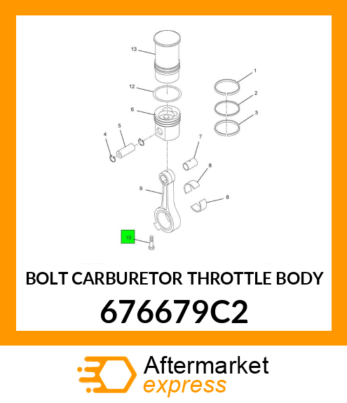 BOLT CARBURETOR THROTTLE BODY 676679C2