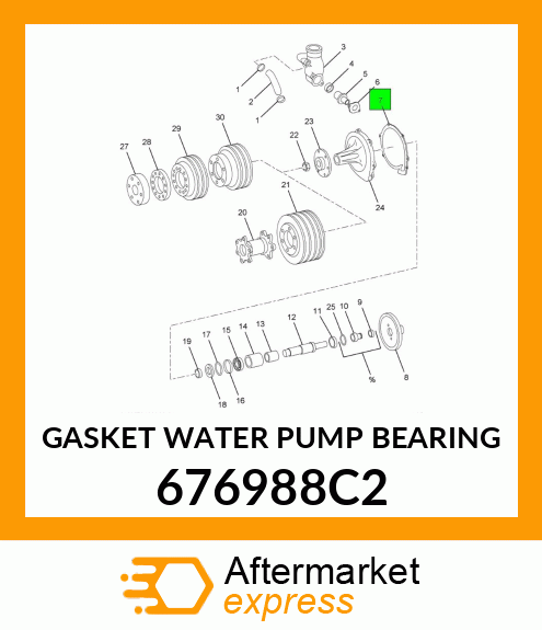 Water Pump Housing Gasket New Aftermarket 676988C2