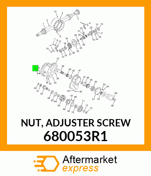 NUT, ADJUSTER SCREW 680053R1