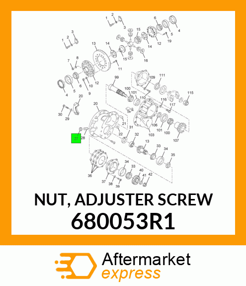 NUT, ADJUSTER SCREW 680053R1