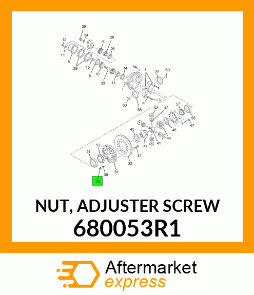 NUT, ADJUSTER SCREW 680053R1