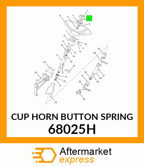 CUP HORN BUTTON SPRING 68025H