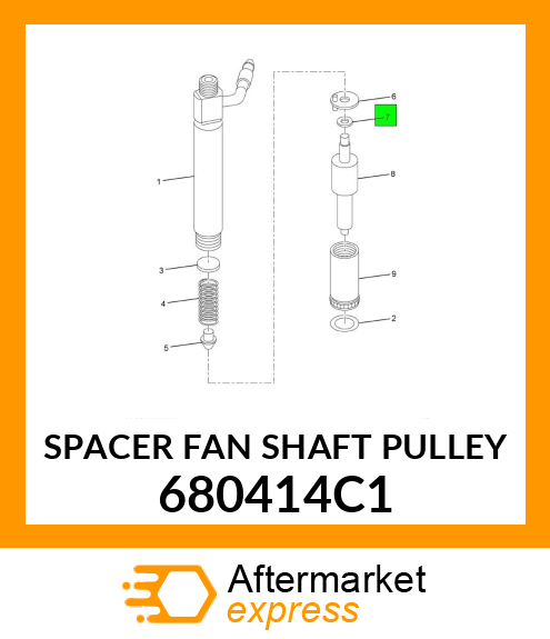 SPACER FAN SHAFT PULLEY 680414C1