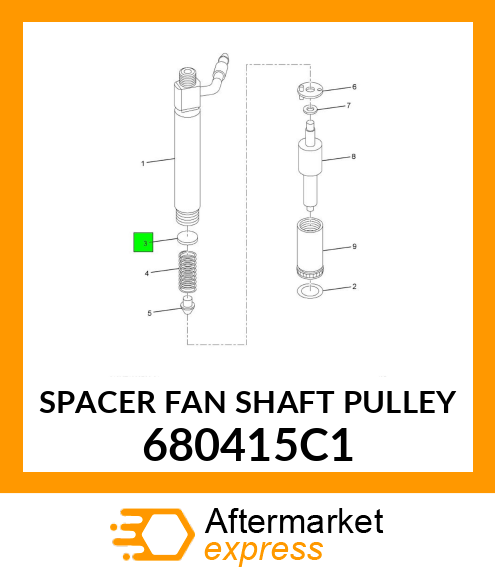 SPACER FAN SHAFT PULLEY 680415C1