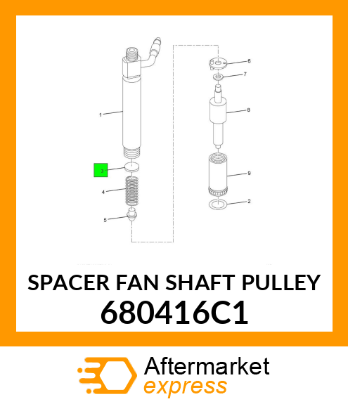 SPACER FAN SHAFT PULLEY 680416C1