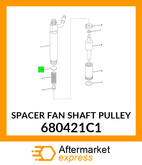 SPACER FAN SHAFT PULLEY 680421C1