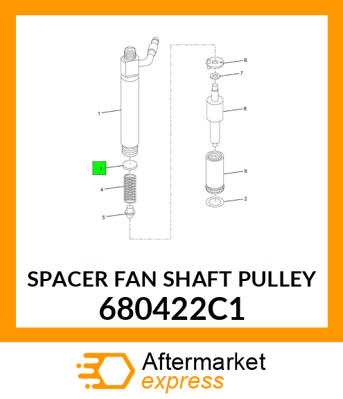 SPACER FAN SHAFT PULLEY 680422C1