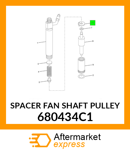 SPACER FAN SHAFT PULLEY 680434C1