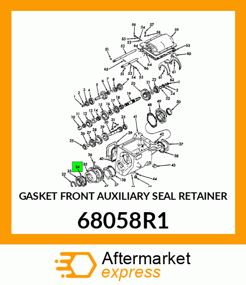 GASKET FRONT AUXILIARY SEAL RETAINER 68058R1