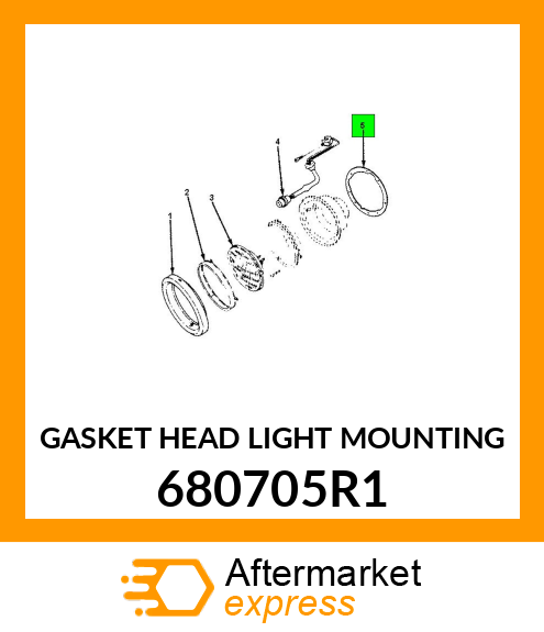 GASKET HEAD LIGHT MOUNTING 680705R1