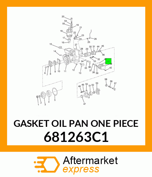 GASKET OIL PAN ONE PIECE 681263C1