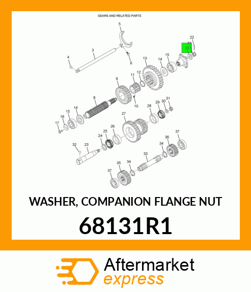 WASHER, COMPANION FLANGE NUT 68131R1