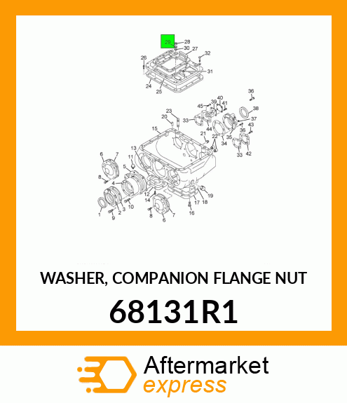 WASHER, COMPANION FLANGE NUT 68131R1