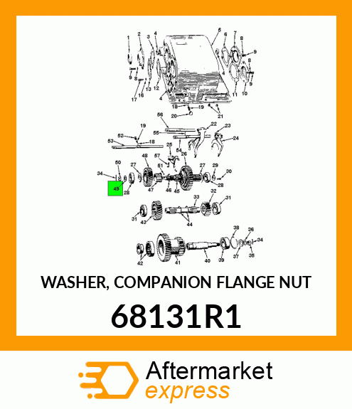 WASHER, COMPANION FLANGE NUT 68131R1