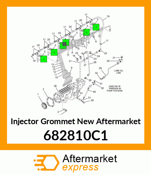 Injector Grommet New Aftermarket 682810C1