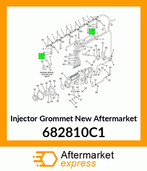 Injector Grommet New Aftermarket 682810C1