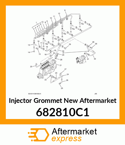 Injector Grommet New Aftermarket 682810C1