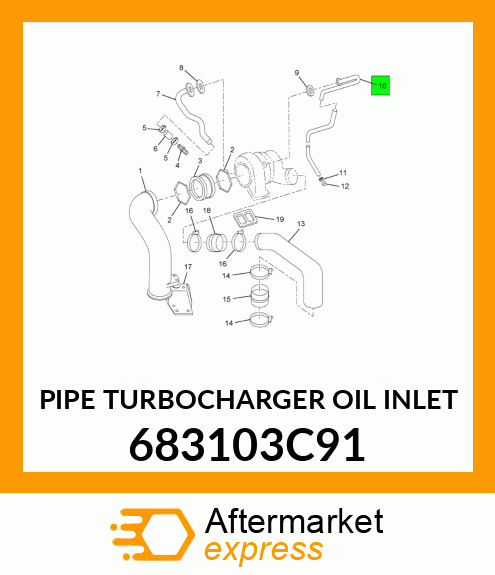 PIPE TURBOCHARGER OIL INLET 683103C91
