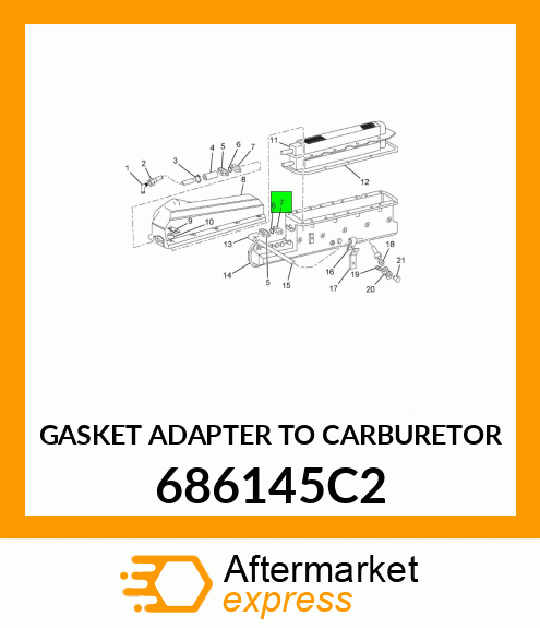 GASKET ADAPTER TO CARBURETOR 686145C2