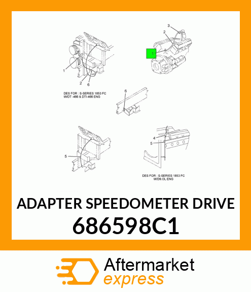 ADAPTER SPEEDOMETER DRIVE 686598C1