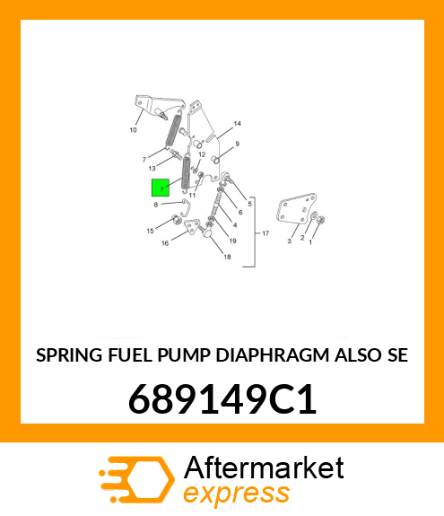 SPRING FUEL PUMP DIAPHRAGM ALSO SE 689149C1