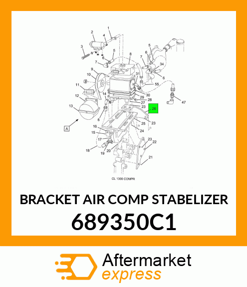 BRACKET AIR COMP STABELIZER 689350C1