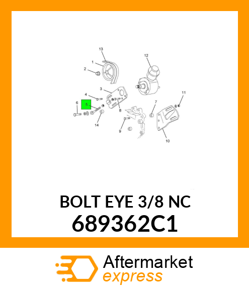 BOLT EYE 3/8 NC 689362C1