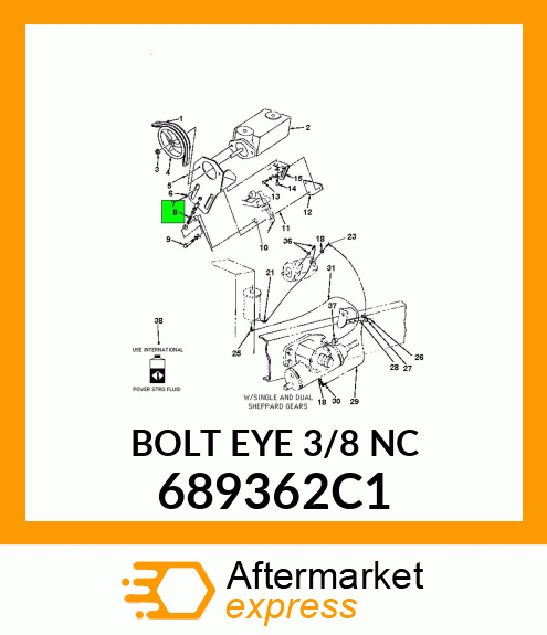 BOLT EYE 3/8 NC 689362C1