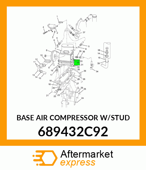 BASE AIR COMPRESSOR W/STUD 689432C92