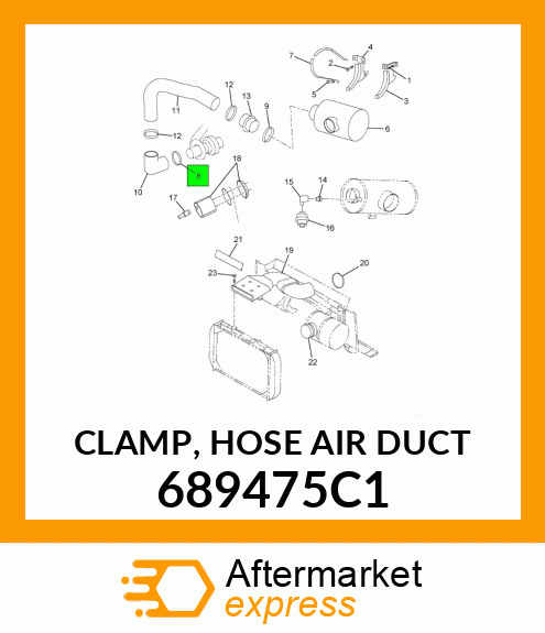 CLAMP, HOSE AIR DUCT 689475C1